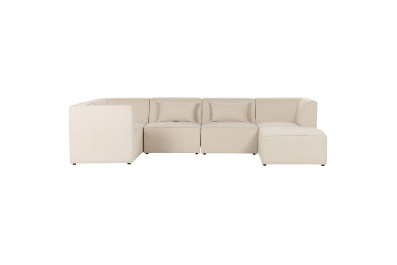 5-sitssoffa med fotpall Lemvig Beige, Högervänd - Beige, Högervänd - Möbler - Soffa - Soffgrupp