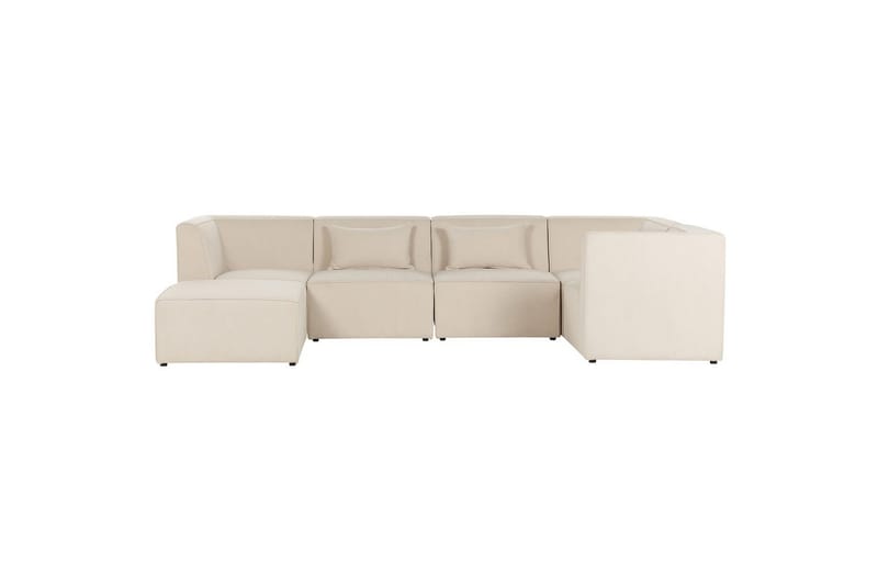 5-sitssoffa med fotpall Lemvig Beige, Vänstervänd - Beige, Vänstervänd - Möbler - Soffa - Soffgrupp