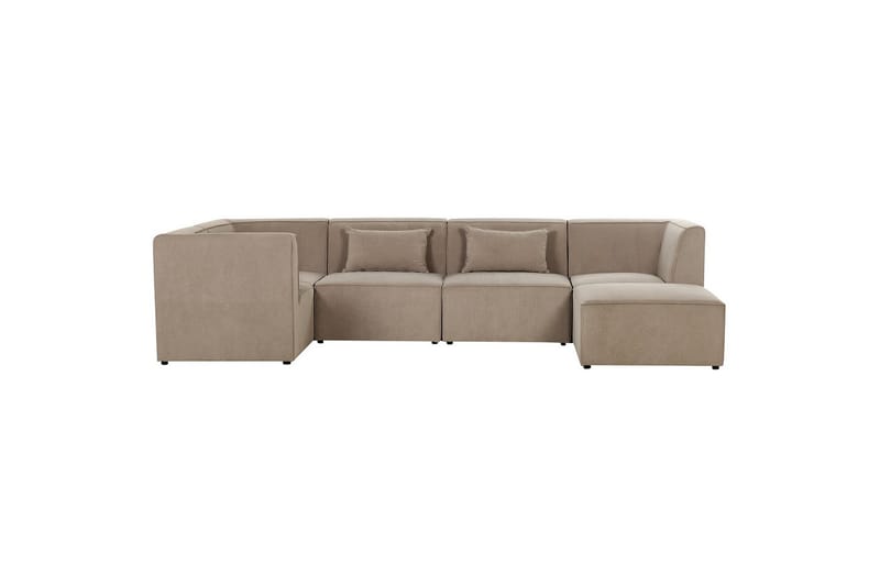 5-sitssoffa med fotpall Lemvig Taupe, Högervänd - Taupe, Högervänd - Möbler - Soffa - Soffgrupp