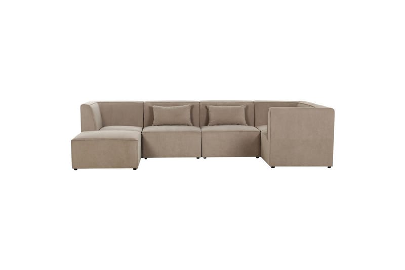 5-sitssoffa med fotpall Lemvig Taupe, Vänstervänd - Taupe, Vänstervänd - Möbler - Soffa - Soffgrupp