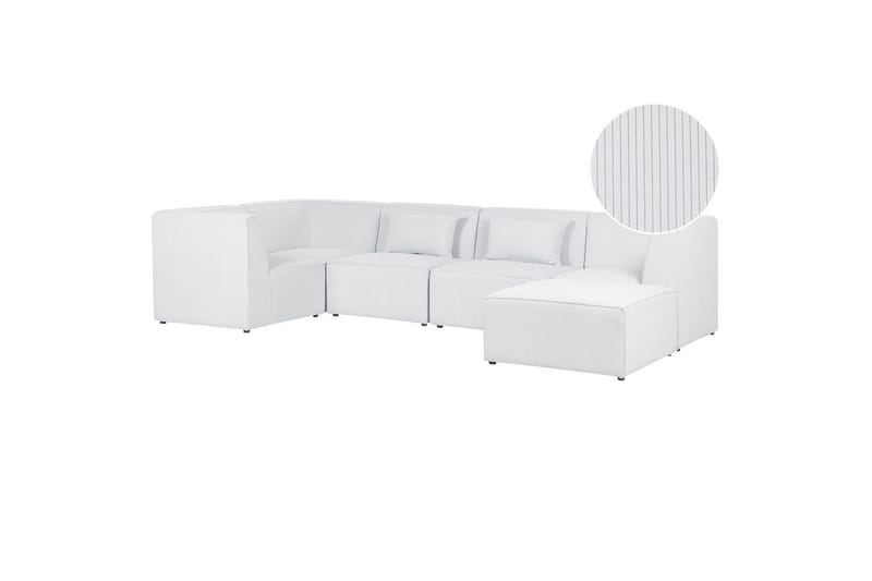 5-sitssoffa med fotpall Lemvig Vit, Högervänd - Vit, Högervänd - Möbler - Soffa - Soffgrupp