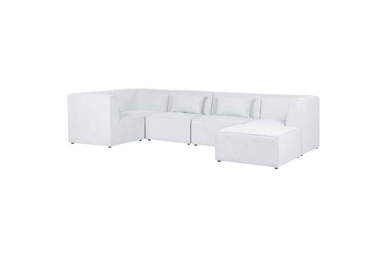 5-sitssoffa med fotpall Lemvig Vit, Högervänd - Vit, Högervänd - Möbler - Soffa - Soffgrupp