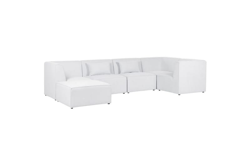 5-sitssoffa med fotpall Lemvig Vit, Vänstervänd - Vit, Vänstervänd - Möbler - Soffa - Soffgrupp