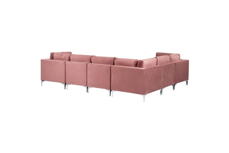 6-sits Hörnsoffa med fotpall Evja Rosa - Rosa - Möbler - Soffa - Soffgrupp