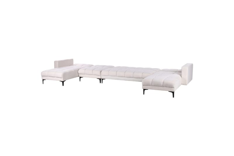 6-sits U-formad soffa Alnes Vit, Svart - Vit, Svart - Möbler - Soffa - Soffgrupp