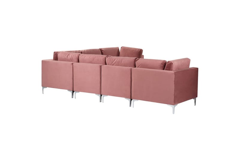 6-sitssoffa med fotpall Evja Rosa - Rosa - Möbler - Soffa - Soffgrupp