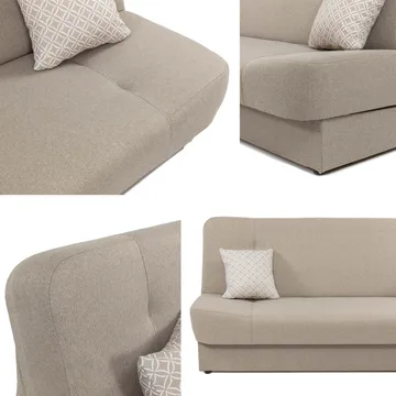 Abron 3-sits Bäddsoffa med förvaring - beige - Möbler - Soffa - Bäddsoffa