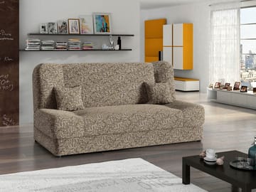 Abron 3-sits Bäddsoffa med förvaring - beige - Möbler - Soffa - Bäddsoffa