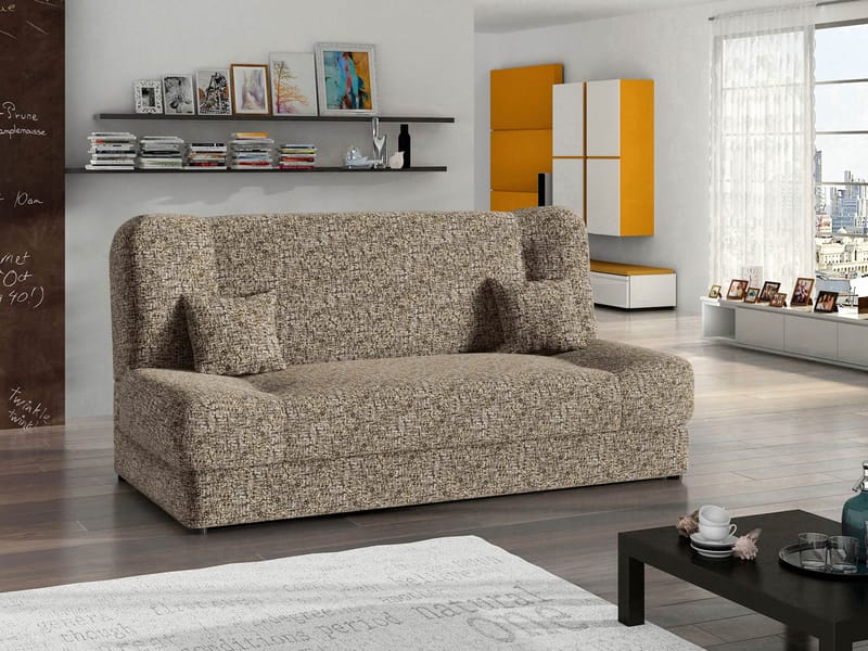 Abron 3-sits Bäddsoffa med förvaring - beige - Möbler - Soffa - Bäddsoffa