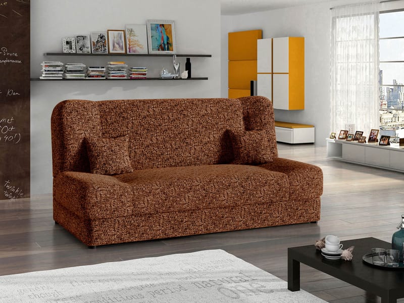 Abron 3-sits Bäddsoffa med förvaring - brun - Möbler - Soffa - Bäddsoffa