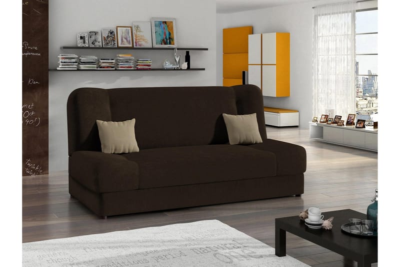 Abron Soffa 3-sits - Brun/Beige - Möbler - Soffa - Bäddsoffa
