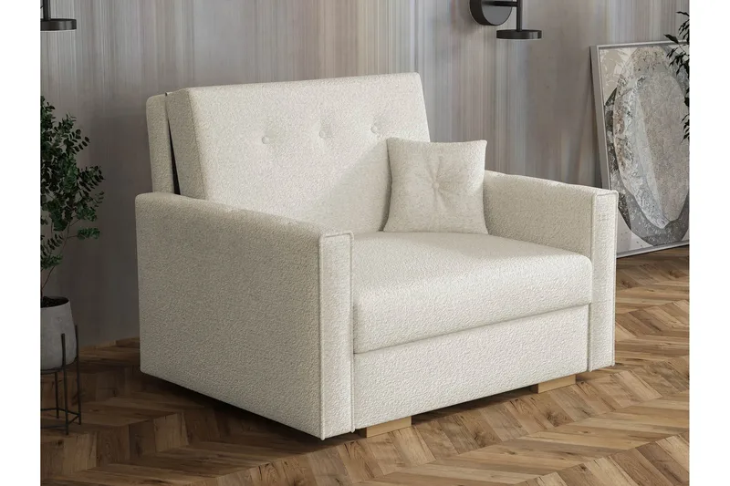 Ajiz Bäddsoffa 2-sits i Bouclé - Beige - Möbler - Soffa - Bäddsoffa
