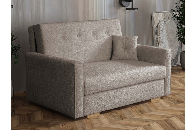 Ajiz Bäddsoffa 2-sits i Bouclé - Grå - Möbler - Soffa - Bäddsoffa