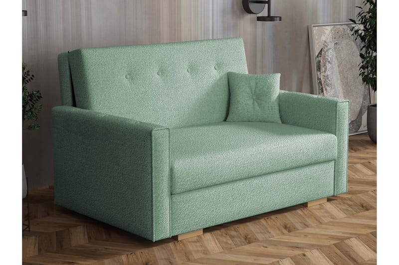 Ajiz Bäddsoffa 2-sits i Bouclé - Grön - Möbler - Soffa - Bäddsoffa
