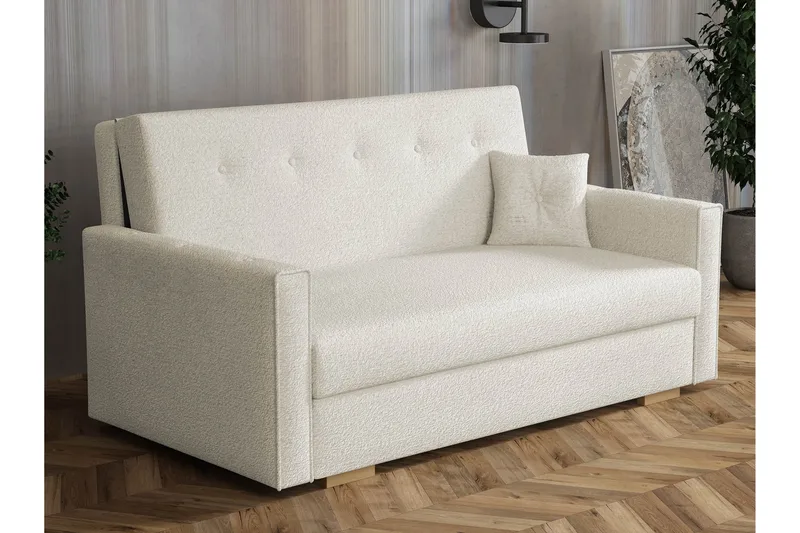Ajiz Bäddsoffa 3-sits i Bouclé, Beige