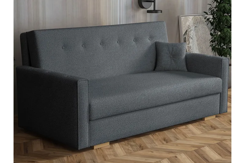 Ajiz Bäddsoffa 3-sits i Bouclé, Grå