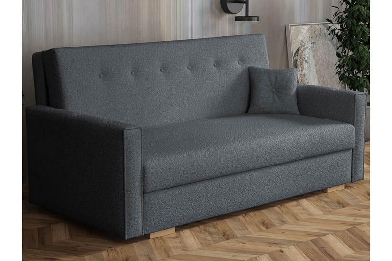 Ajiz Bäddsoffa 3-sits i Bouclé - Grå - Möbler - Soffa - Bäddsoffa