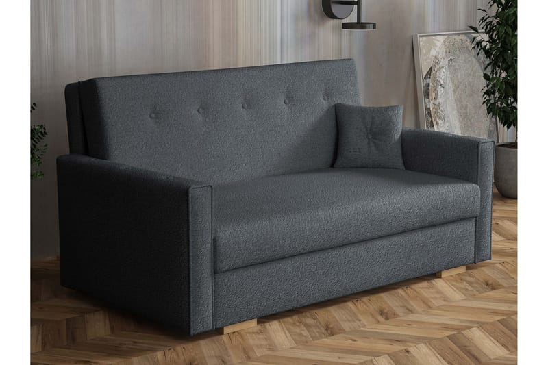 Ajiz Bäddsoffa 3-sits i Bouclé - Grå - Möbler - Soffa - Bäddsoffa