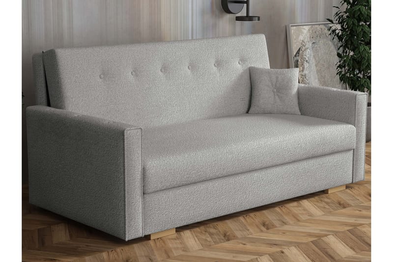 Ajiz Bäddsoffa 3-sits i Bouclé - Grå - Möbler - Soffa - Bäddsoffa