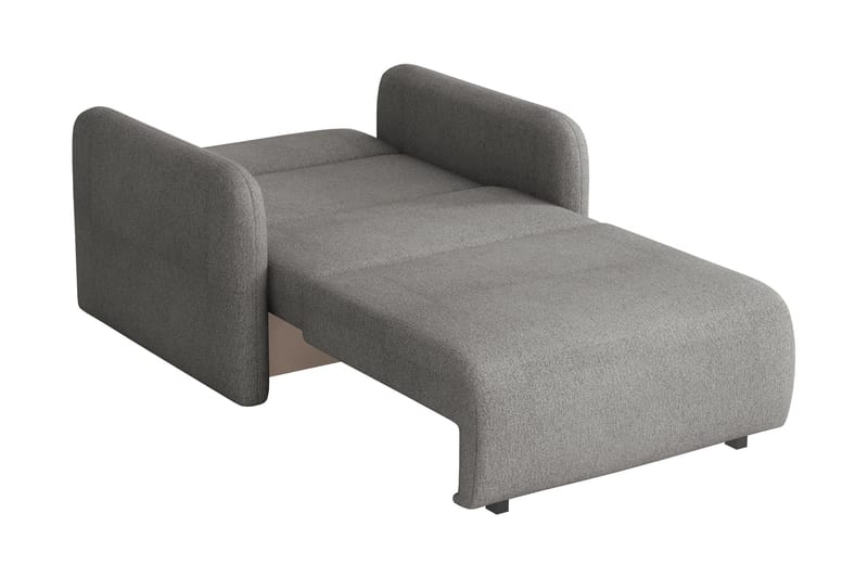Ajmeri 2-sits Bäddsoffa 80x196 cm med Förvaring i Plysch - Beige - Möbler - Soffa - Bäddsoffa