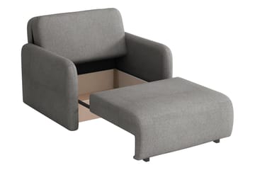 Ajmeri 2-sits Bäddsoffa 80x196 cm med Förvaring i Plysch - Beige - Möbler - Soffa - Bäddsoffa