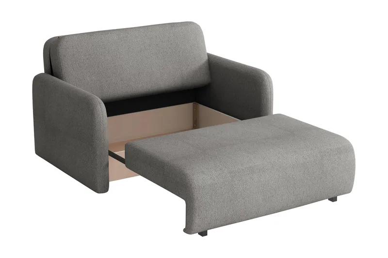 Ajmeri 2-sits Rektangulär Bäddsoffa med Förvaring i Bouclé - Grön - Möbler - Soffa - Bäddsoffa