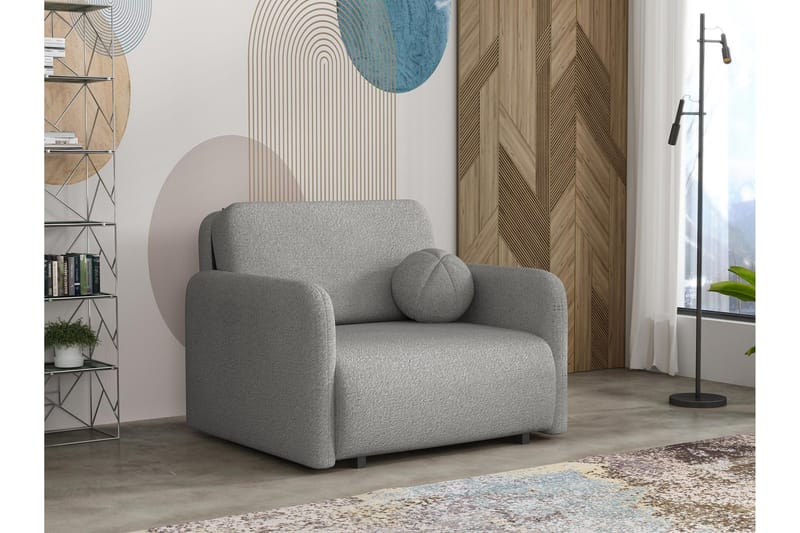 Ajmeri Bäddsoffa 2-sits i Bouclé - Grå - Möbler - Soffa - Bäddsoffa