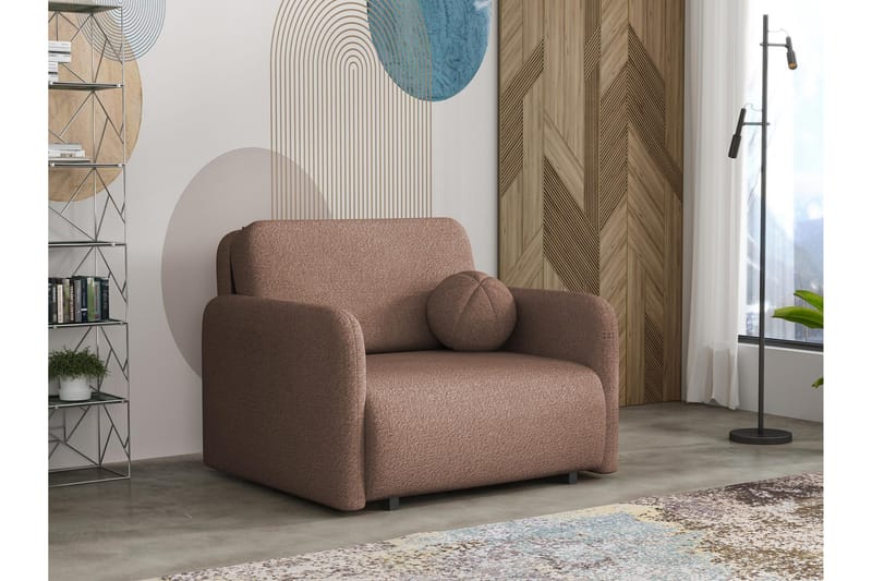 Ajmeri Bäddsoffa 2-sits i Bouclé - Rosa - Möbler - Soffa - Bäddsoffa