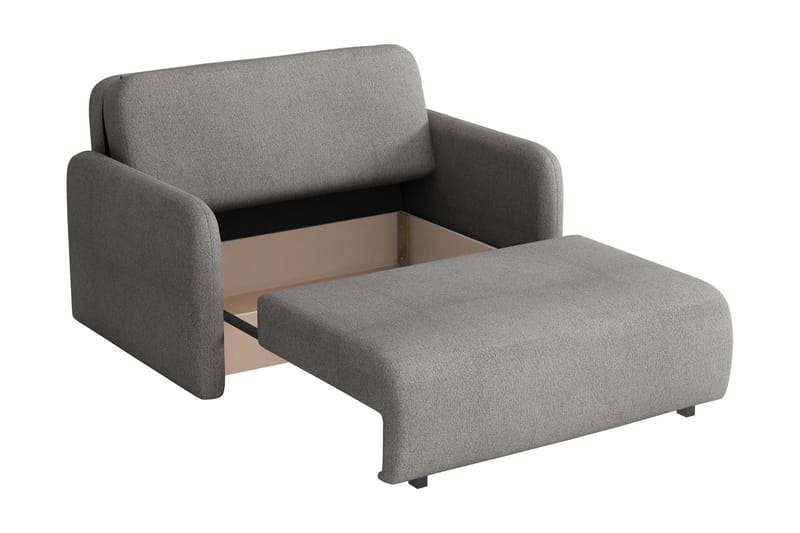 Ajmeri Bäddsoffa 2-sits i Plysch - Beige - Möbler - Soffa - Bäddsoffa
