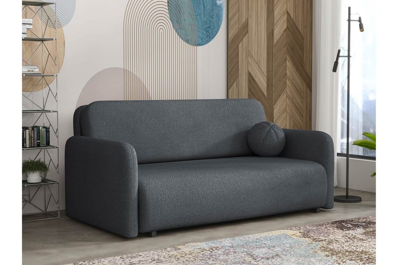 Ajmeri Bäddsoffa 3-sits i Bouclé - Grå - Möbler - Soffa - Bäddsoffa