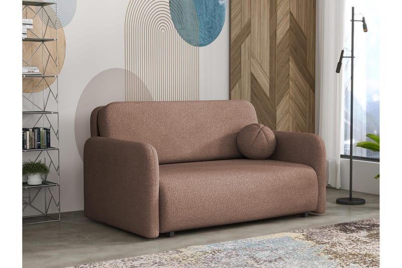 Ajmeri Bäddsoffa 3-sits i Bouclé - Rosa - Möbler - Soffa - Bäddsoffa