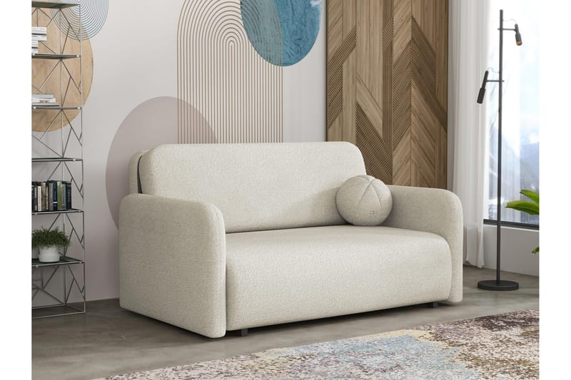 Ajmeri Bäddsoffa i Bouclé, Beige