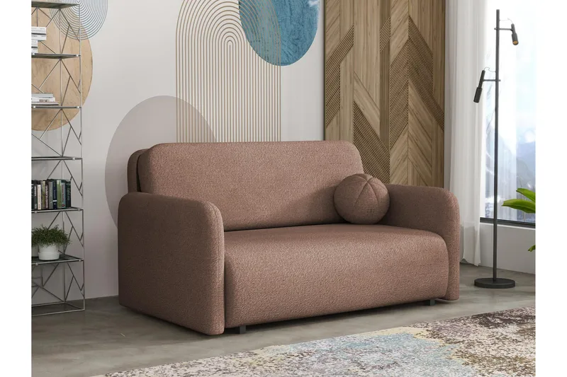 Ajmeri Bäddsoffa i Bouclé, Rosa