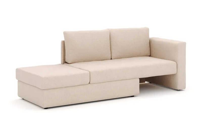 Alnaryd 2-3-sits Bäddsoffa med Fällbart Armstöd - Beige - Möbler - Soffa - Bäddsoffa