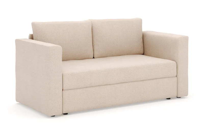 Alnaryd 2-3-sits Bäddsoffa med Fällbart Armstöd - Beige - Möbler - Soffa - Bäddsoffa
