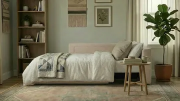 Alnaryd 2-3-sits Bäddsoffa med Fällbart Armstöd - Beige - Möbler - Soffa - Bäddsoffa