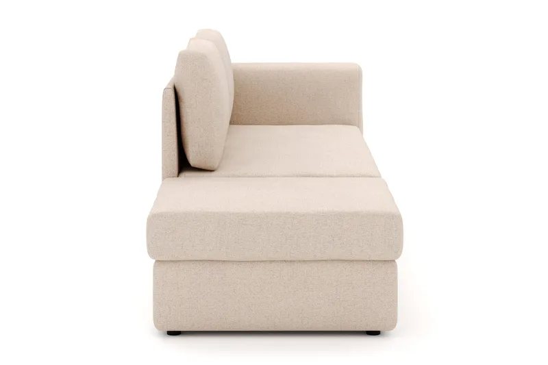 Alnaryd 2-3-sits Bäddsoffa med Fällbart Armstöd - Beige - Möbler - Soffa - Bäddsoffa