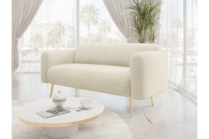 Alros Soffa 2-sits - Beige - Möbler - Soffa - Sammetssoffa