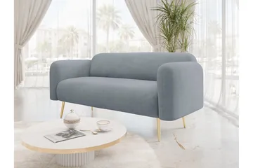 Alros Soffa 2-sits - Grå - Möbler - Soffa - Sammetssoffa