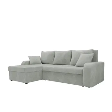 Alvared 3-sits Vänstervänd L-formad Divansoffa med Förvaring i Bouclé - Grå - Möbler - Soffa - Divansoffor & schäslongsoffa