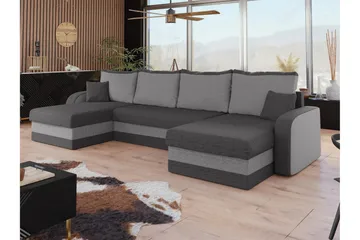 Alvared Soffa Dubbeldivan 4-sits - Ljusgrå/Grå - Möbler - Soffa - Bäddsoffa