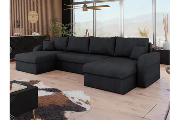 Alvared Soffa Dubbeldivan 4-sits - Svart - Möbler - Soffa - Bäddsoffa
