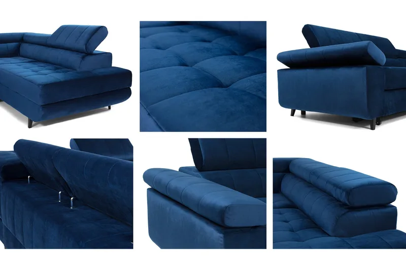 Amshyttan Bäddsoffa m. Schäslong 3-sits - Vit - Möbler - Soffa - Bäddsoffa