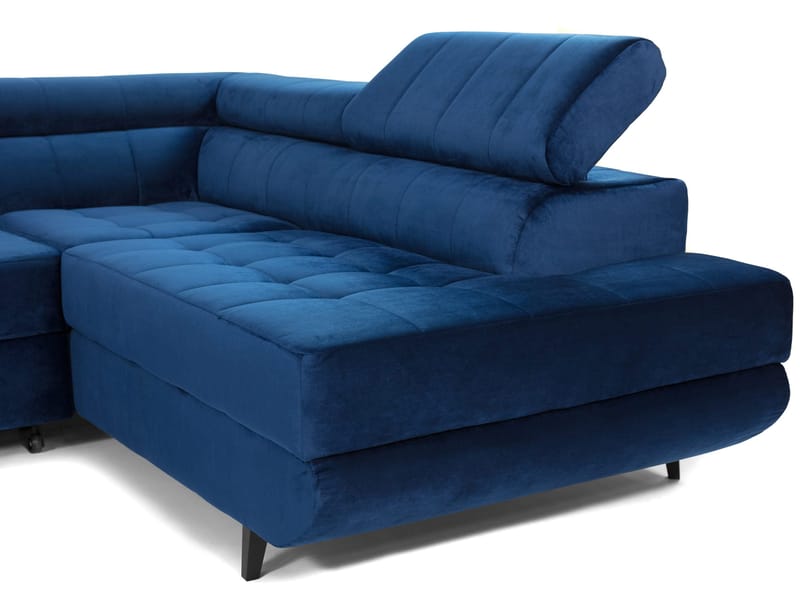 Amshyttan Bäddsoffa med Schäslong 4-sits - Blå - Möbler - Soffa - Bäddsoffa