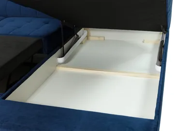 Amshyttan Bäddsoffa med Schäslong 4-sits - Blå - Möbler - Soffa - Bäddsoffa