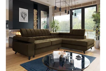 Amshyttan Soffa med Schäslong 3-sits - Brun - Möbler - Soffa - Divansoffor & schäslongsoffa