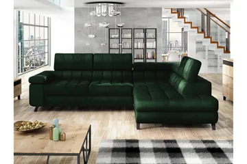Amshyttan Soffa med Schäslong 3-sits - Grön - Möbler - Soffa - Divansoffor & schäslongsoffa