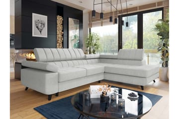 Amshyttan Soffa med Schäslong 3-sits - Ljusgrå - Möbler - Soffa - Divansoffor & schäslongsoffa - 3 sits soffa med divan