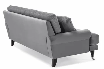 Andrew 2-sits Sammetssoffa - Ljusgrå - Möbler - Soffa - Sammetssoffa