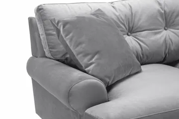 Andrew 2-sits Sammetssoffa - Ljusgrå - Möbler - Soffa - Sammetssoffa